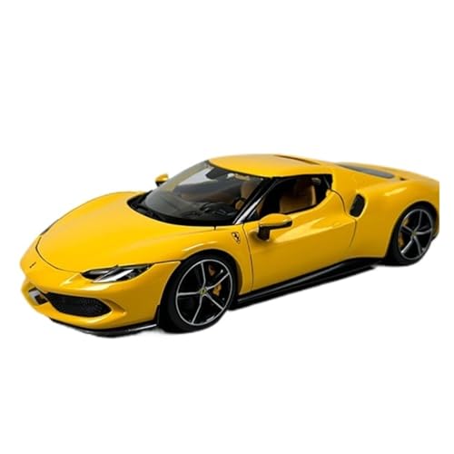 XIYUEYING Maßstabsgetreues Modell Maßstab 1:18 Für Ferrari 296GTB Legierung Auto Modell Simulation Sammler Ornament Miniaturmodelle(Yellow) von XIYUEYING