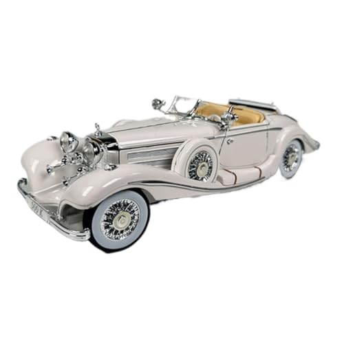 XIYUEYING Maßstabsgetreues Modell Maßstab 1:18 Für Mercedes-Benz 500K Simulation Legierung Auto Modell Weiß Ornament Miniaturmodelle von XIYUEYING