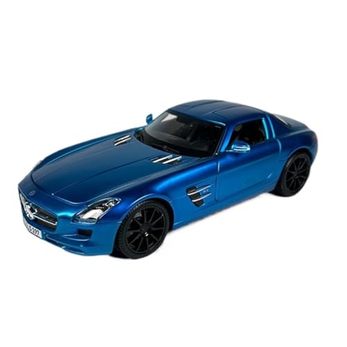 XIYUEYING Maßstabsgetreues Modell Maßstab 1:18 Für Mercedes-Benz SLS Amg Legierung Automodell Blaue Malerei Statische Objekte Miniaturmodelle von XIYUEYING