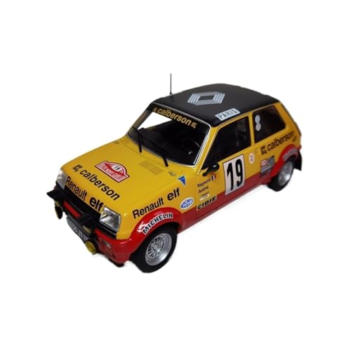 XIYUEYING Maßstabsgetreues Modell Maßstab 1:18 Renault 5 Alpine Rennwagen Modell Legierung Spielzeug Vorderrad Kann Nicht Lenken Miniaturmodelle von XIYUEYING