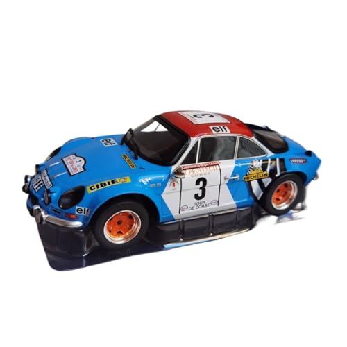 XIYUEYING Maßstabsgetreues Modell Maßstab 1:18 Renault Alpine A110#3 Rallye Auto Modell Legierung Sammler Ornament Miniaturmodelle von XIYUEYING