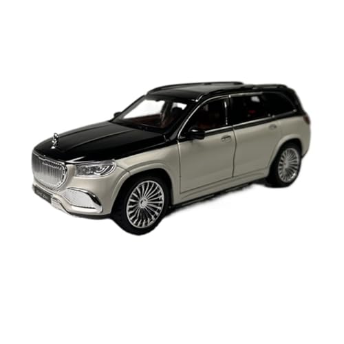 XIYUEYING Maßstabsgetreues Modell Maßstab 1:18 für Mercedes-Benz GLS600 Schwarz/Weiß Legierung Automodelle Statische Dekoration Miniaturmodelle von XIYUEYING