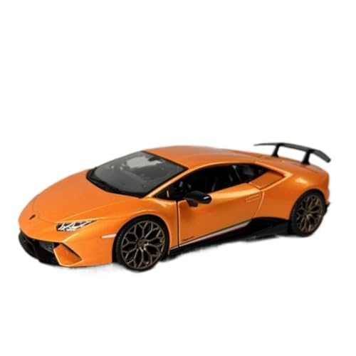 XIYUEYING Maßstabsgetreues Modell Maßstab 1:24 Für Lamborghini Hurricane Orange Legierung Modell Statische Sammler Ornament Miniaturmodelle von XIYUEYING