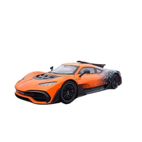 XIYUEYING Maßstabsgetreues Modell Maßstab 1:24 Für Mercedes-Benz AMG ONE Orange Legierung Automodell Sammlerornament Miniaturmodelle von XIYUEYING