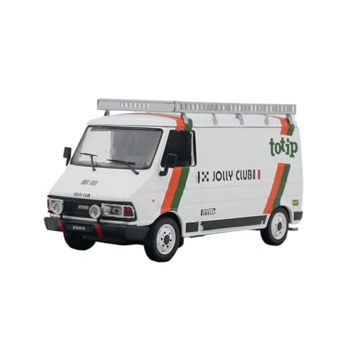 XIYUEYING Maßstabsgetreues Modell Maßstab 1:43 FIAT 242 Van Jolly Club Flotte Logistik Modell Legierung Ornament Miniaturmodelle von XIYUEYING