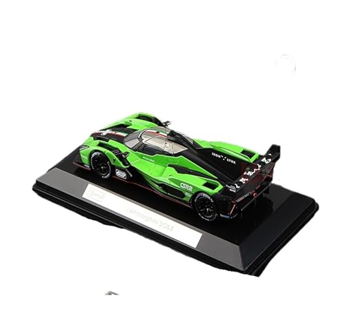 XIYUEYING Maßstabsgetreues Modell Maßstab 1:43 Für Lamborghini SC63 Grün Legierung Rennwagen Modell Statische Ornament Miniaturmodelle von XIYUEYING
