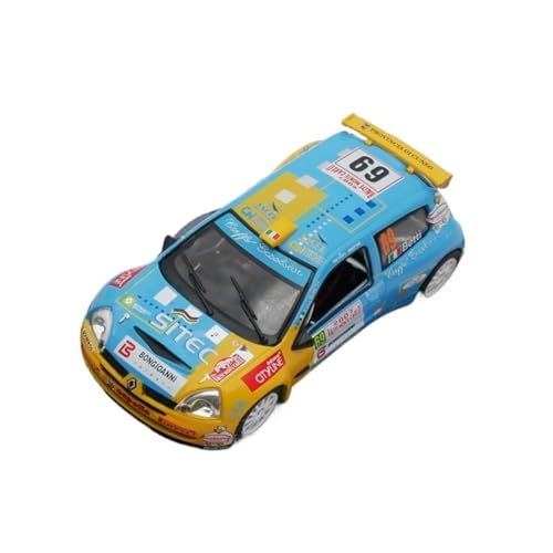 XIYUEYING Maßstabsgetreues Modell Maßstab 1:43 Renault Clio S1600 WRC Rallyeauto Legierung Spielzeugmodell Statische Sammlung Miniaturmodelle von XIYUEYING
