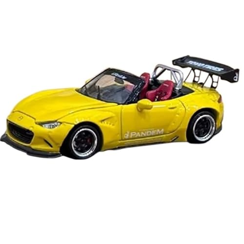 XIYUEYING Maßstabsgetreues Modell Maßstab 1:64 Für Mazda MX5 Legierung Automodelle Sammlerstücke Souvenirs Erwachsene Jungen Spielzeug Geschenke Miniaturmodelle(Yellow) von XIYUEYING