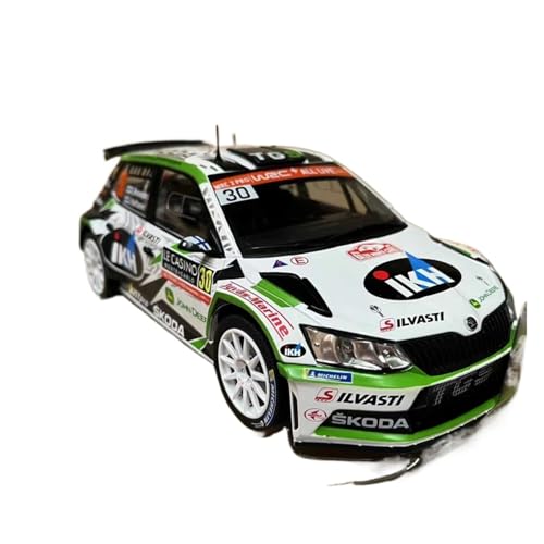 XIYUEYING Maßstabsgetreues Modell Skoda Fabia R5#30 Rennwagenmodell Im Maßstab 1:18, Statisches Ornament Aus Legierung Miniaturmodelle von XIYUEYING