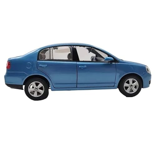 XIYUEYING Maßstabsgetreues Modell Volkswagen Polo, Sammlerstück, Legierung, statische Finish-Dekoration, Maßstab 1:18 Miniaturmodelle(Blau) von XIYUEYING