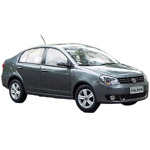XIYUEYING Maßstabsgetreues Modell Volkswagen Polo, Sammlerstück, Legierung, statische Finish-Dekoration, Maßstab 1:18 Miniaturmodelle(Silber) von XIYUEYING