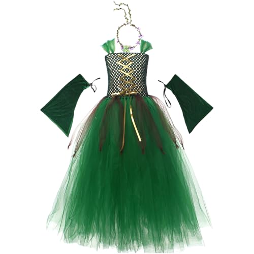 1 Set Fairy Kostüm für Mädchen, elegante mysteriöse Modegrüne Halloween -Kostüme, langes Feen -Cosplay -Abendkleid, XL, Kostüm 1 Set Fairy Kostüm für Mädchen, elegante mysteriöse Modegrüne Halloween -Kostüme, langes Feen -Cosplay -Abendkleid, XL, Kostüm von XJKLBYQ