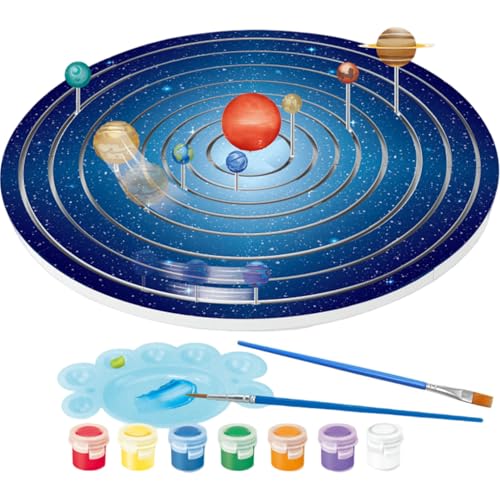 3D-Solarsystemmodell | Solar-System-Projekt-Kit, Science Kits umfassen Farbe und Pinsel, Planetenmodelle und Anweisungen, pädagogische handgemalte für Kinder von XJKLBYQ