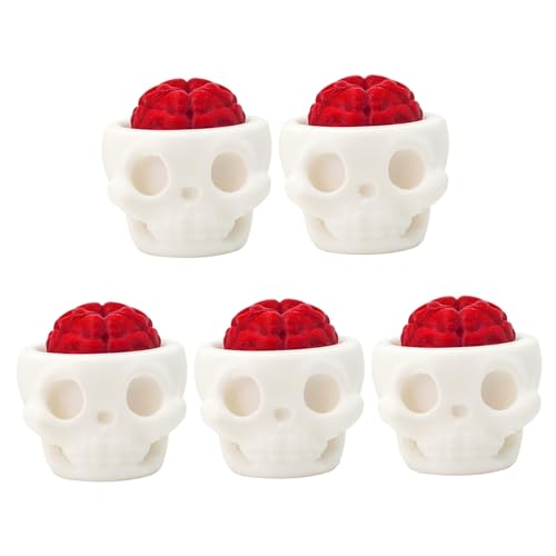 5PCS -Schädel -Tastatur -Zappelspielzeug, 3D -Gedruckter Schädel -Tastaturklicker, Halloween Stress Relief Toy für Keep Focus & Anxiety Relief, Wohnungsbaudekoration von XJKLBYQ