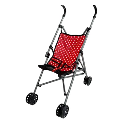 Babypuppenwagen Foldable Doll Kinderwagen mit T-förmiger Sicherheitsgürtel & Push-Griff Abnehmbarer waschbarer Baby Kinderwagen für Mädchen, so tun, als Spiel, für Puppen Babypuppenwagen Foldable Doll Kinderwagen mit T-förmiger Sicherheitsgürtel & Push-Griff Abnehmbarer waschbarer Baby Kinderwagen für Mädchen, so tun, als Spiel, für Puppen von XJKLBYQ