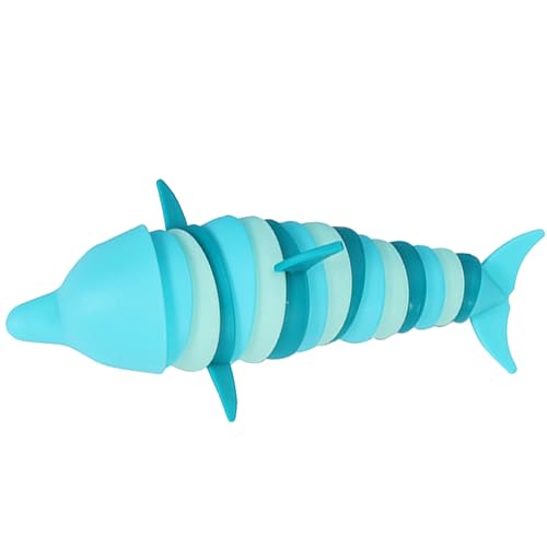 XJKLBYQ Fidget Slug Toy, 3D -artikulierter Stretch Raupe Sensory Stress Relief Flexible Handspielzeug, artikulierte Simulation Dekompression Tierspielzeug PP Fun Stimming Toys Gift für Kinder (Delph von XJKLBYQ