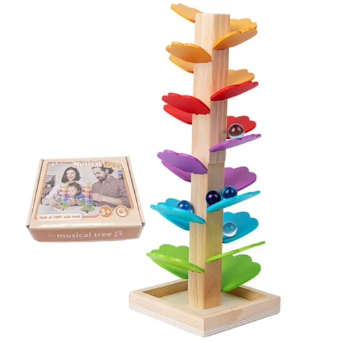 Hölzerne Musikbaumspielzeug für Kinder, hölzerne Marmor Run Music Tree Montessori Ball Drop Spielzeug, lernender Learning Ball Run Montessori Sound für Jungen und Mädchen Geburtstag Hölzerne Musikbaumspielzeug für Kinder, hölzerne Marmor Run Music Tree Montessori Ball Drop Spielzeug, lernender Learning Ball Run Montessori Sound für Jungen und Mädchen Geburtstag von XJKLBYQ