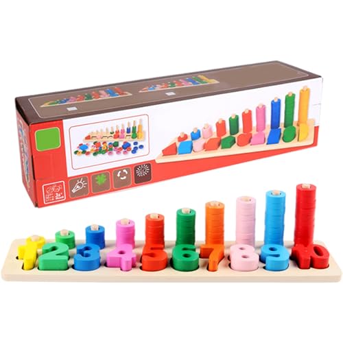 Holzform Sorter Montessori Spielzeug, Zahlenrätsel, Bildungsstapelzählspielzeug für Kleinkinder 6 Monate +, Geburtstagsgeschenke Holzform Sorter Montessori Spielzeug, Zahlenrätsel, Bildungsstapelzählspielzeug für Kleinkinder 6 Monate +, Geburtstagsgeschenke von XJKLBYQ