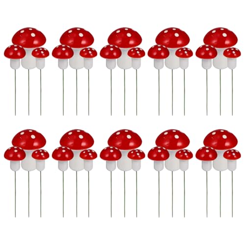 Mini -Schaum -Pilzpilz, 30pcs Künstliche Pilzkuchen -Picks, 3 Größen Miniaturgarten Ornament für DIY Cupcake Landschaftdekoration Mini -Schaum -Pilzpilz, 30pcs Künstliche Pilzkuchen -Picks, 3 Größen Miniaturgarten Ornament für DIY Cupcake Landschaftdekoration von XJKLBYQ
