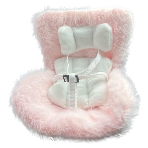 Puppenautositz für 7 Zoll Puppen, weich warm plüsch niedliche Sicherheit Babypuppenautos Sitzfunktionales Ornament für Luftablager -Clip -Desktop -Display, Autositz von XJKLBYQ