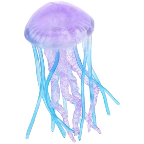 Realistische Quallenmodell -Figurenspielzeug, Qualle Toy Purple Realistic Realistic Fake Cognitive & Educational Toy Fish für Kinder Dekorative PVC -Meeretierfiguren für Zuhause, Vorschule, Kindergar von XJKLBYQ