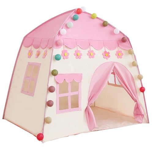 Spielen Sie Zelt für Kinder, Prinzessin Zelt Oxford Stoff Spielen mit Türvorhang und Fenster belüftetes hautfreundliches Haus für 3-4 Kinder mit Balllicht Spielen Sie Zelt für Kinder, Prinzessin Zelt Oxford Stoff Spielen mit Türvorhang und Fenster belüftetes hautfreundliches Haus für 3-4 Kinder mit Balllicht von XJKLBYQ