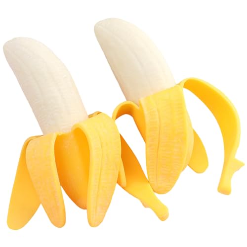 Squish -Spielzeug, 2pcs Dehnbare weiche Plastikbanane, Simulation Bananenstressspielzeug, falsches Spielzeug für Erwachsene Kinder Squish -Spielzeug, 2pcs Dehnbare weiche Plastikbanane, Simulation Bananenstressspielzeug, falsches Spielzeug für Erwachsene Kinder von XJKLBYQ