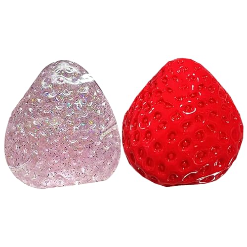 Strawberry, 2pcs Squeeze-Spielzeug, niedliche Ultra-weiche Simulations-Erdbeerspielzeug, Stressball für Kinder und Erwachsene Strawberry, 2pcs Squeeze-Spielzeug, niedliche Ultra-weiche Simulations-Erdbeerspielzeug, Stressball für Kinder und Erwachsene von XJKLBYQ
