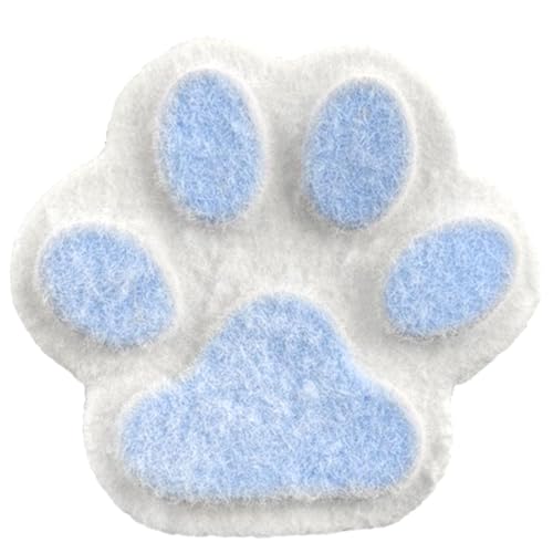 Stress Ball süße Katzenpfote 5, 9 in blau -weißer großer Squeeze Ball Weiche Safe Silikon Stress Relief Sensorische Kugeln mit ströschung Oberflächenzappell -Squeeze -Spielzeug für Erwachsene Kinder von XJKLBYQ