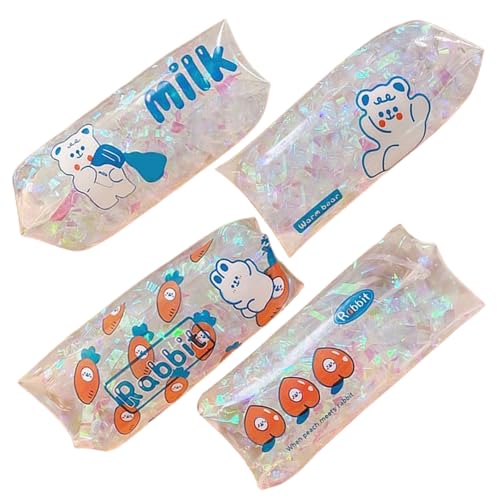 Wasserschlange Zappelspielzeug, 4pcs Wasser Wiggler -Spielzeug, 5 Cartoon Bear Snake mit Band in Soft & Kühlung PVC Squeeze -Spielzeug, zufälliger Stil Wasserschlange Zappelspielzeug, 4pcs Wasser Wiggler -Spielzeug, 5 Cartoon Bear Snake mit Band in Soft & Kühlung PVC Squeeze -Spielzeug, zufälliger Stil von XJKLBYQ