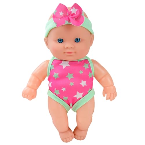 Weiche Babypuppe mit beweglichen Gelenken abnehmbare Badeanzüge Schwimmen Babypuppen Geschenk für Kinder Badewanne Pool Badezeit Spielstil 1 von XJKLBYQ