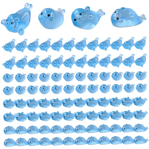 XJKLBYQ 100pcs Mini -Harz -Tiere, 4 Stile leuchten in den Dunklen Seal PUP -Mini -Figuren für Fairy Garden Micro Landscape Aquarium Fish Tank Dekoration, Playsets XJKLBYQ 100pcs Mini -Harz -Tiere, 4 Stile leuchten in den Dunklen Seal PUP -Mini -Figuren für Fairy Garden Micro Landscape Aquarium Fish Tank Dekoration, Playsets von XJKLBYQ