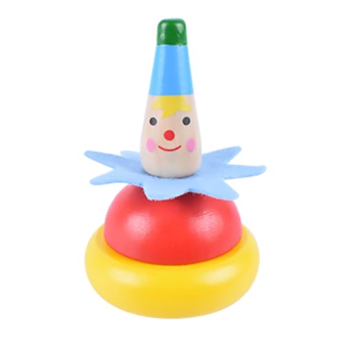XJKLBYQ 2 PCs Holz Clown Spinning Top Toy für Kinder farbige Spinning Tops Kinder, Clown Spinning von XJKLBYQ