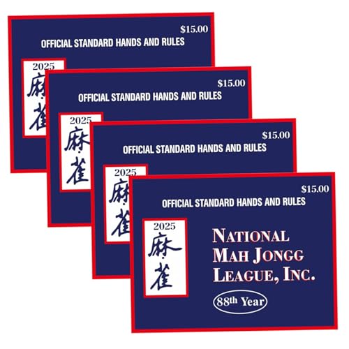 XJKLBYQ 2025 Mahjong -Karten, 4PCS Merican Mah Jongg Card Set, tragbare Standardregeln und Händekarte für Anfänger XJKLBYQ 2025 Mahjong -Karten, 4PCS Merican Mah Jongg Card Set, tragbare Standardregeln und Händekarte für Anfänger von XJKLBYQ