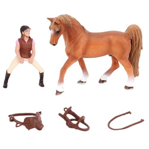 XJKLBYQ 2pcs Plastikpferde, Simulationsminiaturpferd mit Fahrer & Sattel Mini -Tieren Figuren kreative Bildungsgeschenke für Kinder, Kinderspielzeug, Spielzeug für Kinder XJKLBYQ 2pcs Plastikpferde, Simulationsminiaturpferd mit Fahrer & Sattel Mini -Tieren Figuren kreative Bildungsgeschenke für Kinder, Kinderspielzeug, Spielzeug für Kinder von XJKLBYQ
