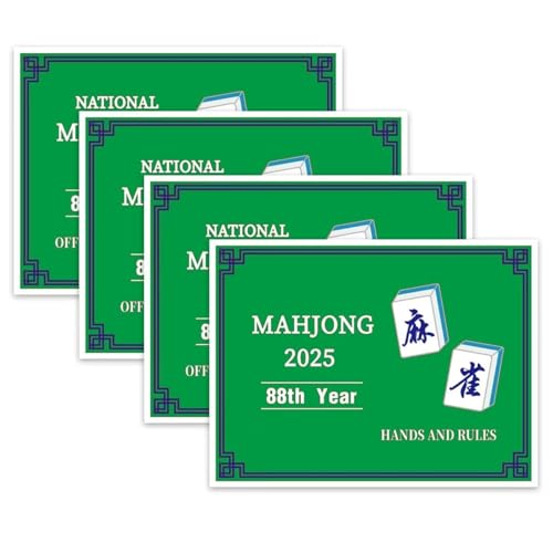 XJKLBYQ 4PCS Mahjong Cards 2024, Standard Mahjong Game Score & Regelkarten, Lernen und Meister Großgedruckte Freizeitspielregeln für Anfänger, Mah Jong XJKLBYQ 4PCS Mahjong Cards 2024, Standard Mahjong Game Score & Regelkarten, Lernen und Meister Großgedruckte Freizeitspielregeln für Anfänger, Mah Jong von XJKLBYQ