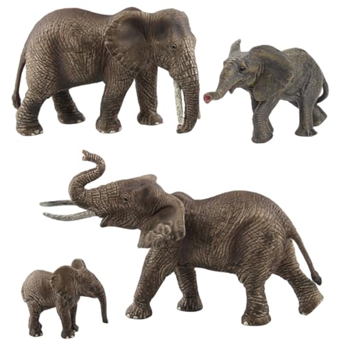 XJKLBYQ 4pcs Elefant Spielzeug realistische Wildleben Elefant afrikanische Tiere Figuren Ornament kreatives Lernspielzeug für Kinder Kleinkinder, Ornament XJKLBYQ 4pcs Elefant Spielzeug realistische Wildleben Elefant afrikanische Tiere Figuren Ornament kreatives Lernspielzeug für Kinder Kleinkinder, Ornament von XJKLBYQ