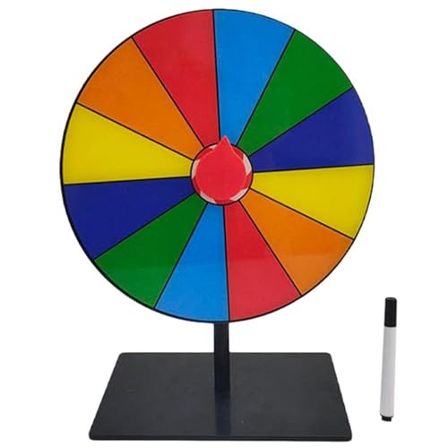 XJKLBYQ 8 Zoll Spinning Prize Wheel, 2 Slots Casino -Preiräder mit Stand, Radspinnerspiel mit trockenem Radiergummi & Marker, Handelsshow Carnival Fortune XJKLBYQ 8 Zoll Spinning Prize Wheel, 2 Slots Casino -Preiräder mit Stand, Radspinnerspiel mit trockenem Radiergummi & Marker, Handelsshow Carnival Fortune von XJKLBYQ