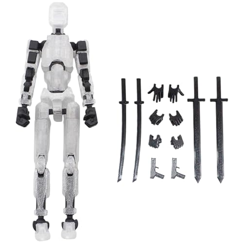 XJKLBYQ Aktionsfiguren mit Armen, mechanischer Aktionsfigurmodus, DIY -Poable -Abbildung, 5,4 -Zoll -Dekorations -Aktion -Figur Körper für Tabletop -Anzeigeregal (D) von XJKLBYQ