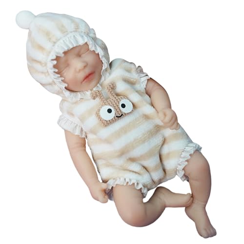 XJKLBYQ Babypuppen, 6 Zoll Mini Twin Silicon Babypuppen mit Kleidung, magnetischer Schnuller, Flasche für Kindergeschenke, Junge XJKLBYQ Babypuppen, 6 Zoll Mini Twin Silicon Babypuppen mit Kleidung, magnetischer Schnuller, Flasche für Kindergeschenke, Junge von XJKLBYQ