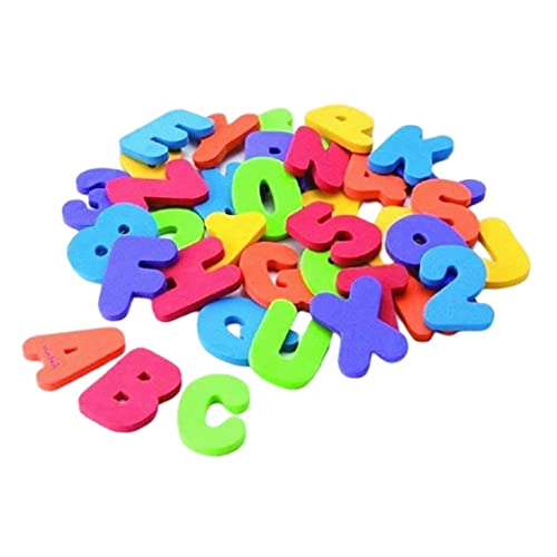 XJKLBYQ Badspielzeug ungiftiger Schaumbuchstaben Zahlen Bildungsalphabet Zählspielzeug für Baby 36pcs, Schaumbuchstaben Spielzeug von XJKLBYQ