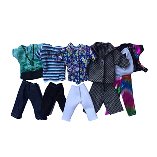 XJKLBYQ Boy Doll Kleidung Doll Spielzeug -Outfit Sommer -Sport -Shirts Shorts für 32 cm Puppe zufällige 5Setboy -Puppe Kleidung von XJKLBYQ