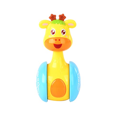 XJKLBYQ Cartoon Giraffe Tumbler Doll Roly-Poly Baby Spielzeug süße Rasseln Ring Bell Neugeborene 3-12 Monate früher Bildungsspielzeug, Cartoon Tumbler von XJKLBYQ