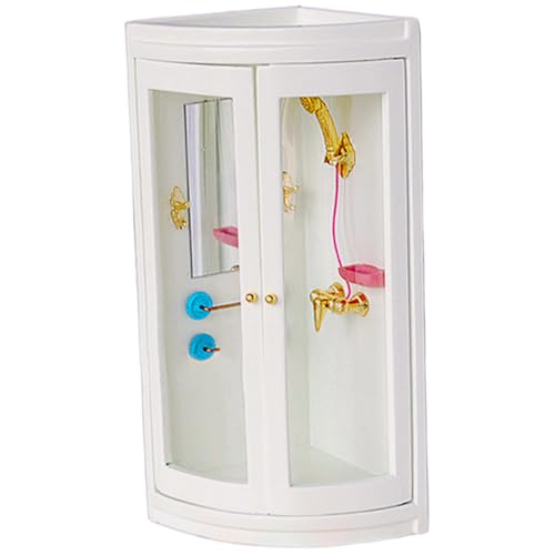 XJKLBYQ Dollhouse Badezimmer, 1/12 Skala weißer Duschbaumecke, Plastikpuppenhauszubehör/6, 6 x 3, 9 Zoll XJKLBYQ Dollhouse Badezimmer, 1/12 Skala weißer Duschbaumecke, Plastikpuppenhauszubehör/6, 6 x 3, 9 Zoll von XJKLBYQ