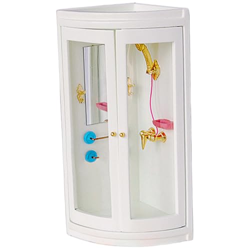 XJKLBYQ Dollhouse Duschgehäuse, Duschbaum -Ecke von 1/12, Plastikmini Holzmöbel für modernes Badezimmer/6, 6 x 3, 9 Zoll XJKLBYQ Dollhouse Duschgehäuse, Duschbaum -Ecke von 1/12, Plastikmini Holzmöbel für modernes Badezimmer/6, 6 x 3, 9 Zoll von XJKLBYQ