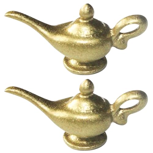 XJKLBYQ Dollhouse Genie Oil Lampe, 2pcs Mini Doll House Alloy Aladdin Genie Lampe, DIY Miniatur -Puppenhauszubehör für Dollhouse Dekoration, Geschenk für Puppenhausliebhaber XJKLBYQ Dollhouse Genie Oil Lampe, 2pcs Mini Doll House Alloy Aladdin Genie Lampe, DIY Miniatur -Puppenhauszubehör für Dollhouse Dekoration, Geschenk für Puppenhausliebhaber von XJKLBYQ