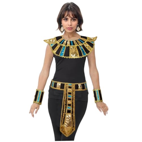 XJKLBYQ Erwachsener Cleopatra -Kostüm, ägyptisches Kostümzubehör verteilte Farben Elegantes weiches Stoff Freigröße ägyptische Frauen Mädchen für Cosplay Halloween Party XJKLBYQ Erwachsener Cleopatra -Kostüm, ägyptisches Kostümzubehör verteilte Farben Elegantes weiches Stoff Freigröße ägyptische Frauen Mädchen für Cosplay Halloween Party von XJKLBYQ
