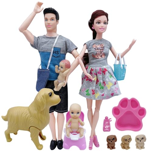 XJKLBYQ Familienpuppen Menschen, Puppenhaus Familie, Schwangere Puppe mit Baby & Papa & Haustier, Nachahmung sicherer Kinderspielzeug für Kinder Geschenk XJKLBYQ Familienpuppen Menschen, Puppenhaus Familie, Schwangere Puppe mit Baby & Papa & Haustier, Nachahmung sicherer Kinderspielzeug für Kinder Geschenk von XJKLBYQ