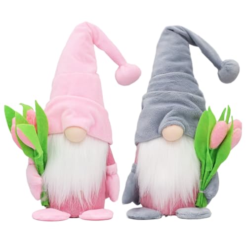 XJKLBYQ GNOME Plüsch 2pcs 15in romantische gefüllte GNOME mit Blumentischdekorationen zum Geburtstag, Jubiläum, Thanksgiving Day Mehr |.Weihnachtsdekoration von XJKLBYQ