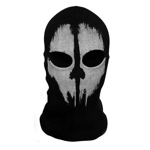 XJKLBYQ Ghost Maske, Schädel Vollgesichtsmaske, Ghosts Balaclava Cosplay Kostüm -Schädelmaske, Winddichte warme Kopfbedeckung für Fahrrad -Skateboard -Motorrad -Snowboard -Snowboard -Outdoor -Sport von XJKLBYQ